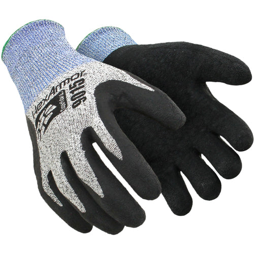 9000 Series HPPE Fiberglass Shell with Wrinkle Rubber Latex Palm Dip Size XL