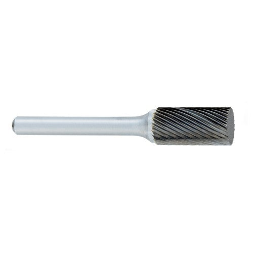 ‎SA-5F -12mm × 12mm LOC × 6mm Shank × 50mm OAL Cylindrical Carbide Medium Right Hand Spiral Burr - Industrial Tool & Supply