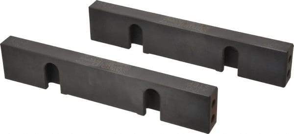 Snap Jaws - 8" Wide x 1.53" High x 0.73" Thick, Step Vise Jaw - Steel, Fixed Jaw, Compatible with 6" Vises - Industrial Tool & Supply