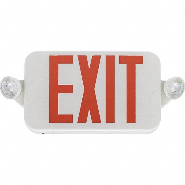 Lithonia Lighting - Combination Exit Signs Mounting Type: Ceiling Mount; End Mount; Wall Mount Number of Faces: 1 - Industrial Tool & Supply