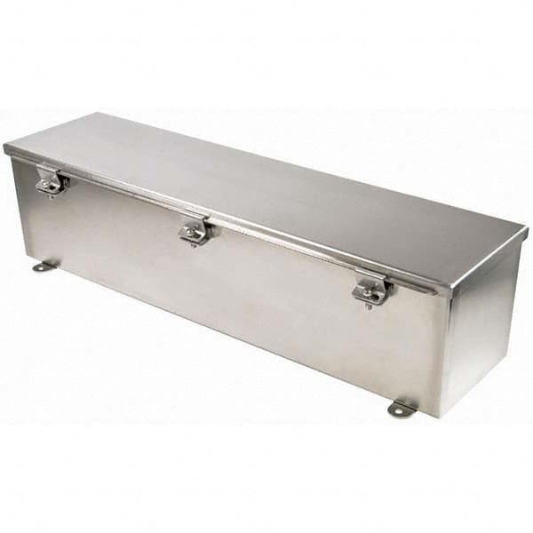 Wiegmann - NEMA 4X Stainless Steel Junction Box Enclosure with Hinge Cover - Industrial Tool & Supply