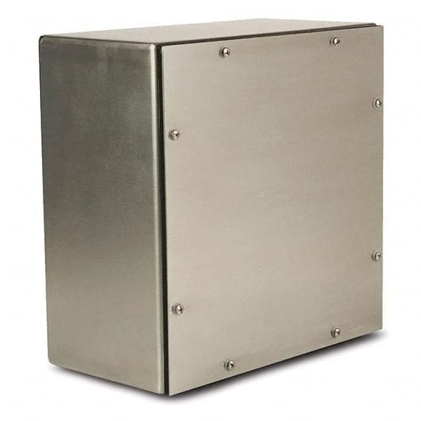 Wiegmann - NEMA 4X Stainless Steel Junction Box Enclosure with Screw Cover - Industrial Tool & Supply