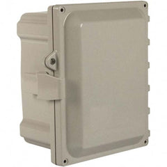 Wiegmann - NEMA 4X Polycarbonate Standard Enclosure with Continuous Hinge Cover - Industrial Tool & Supply