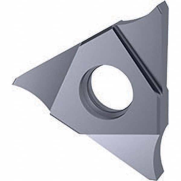 Grooving Insert: GE 30504, Solid Carbide TiCN Finish, Neutral, 4 mm Cutting Width, 5 mm Max Depth