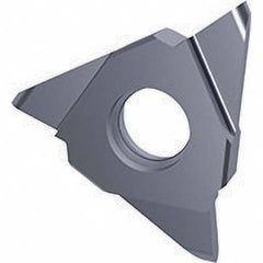 Grooving Insert: GE 30504, Solid Carbide TiCN Finish, Neutral, 1.4 mm Cutting Width, 3 mm Max Depth