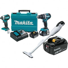 Makita - Cordless Tool Combination Kits Voltage: 18 Tools: 1/2" Hammer Drill; 1/4" Impact Driver - Industrial Tool & Supply