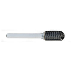 ‎SC-1 -1/4 × 5/8 LOC × 1/4 Shank × 2 OAL Cylindrical Ball Nose Carbide Medium Right Hand Spiral Burr - Industrial Tool & Supply
