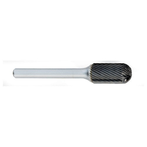 ‎SC-3 -3/8 × 3/4 LOC × 1/4 Shank × 2 OAL Cylindrical Ball Nose Carbide Medium Right Hand Spiral Burr - Industrial Tool & Supply