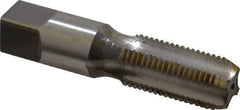 Reiff & Nestor - 1/4-18 NPS Thread, 4 Flute Standard Pipe Tap - 2-7/16" OAL, 1-1/16" Thread Length, 9/16" Shank Diam, Bright Finish, High Speed Steel - Exact Industrial Supply