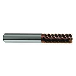 3/8" Dia. - 2-1/2" OAL - 45° Helix Nano-SI Carbide End Mill - 6 FL - Industrial Tool & Supply