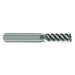 16mm Dia. - 92mm OAL - 45° Helix Bright Carbide End Mill - 6 FL - Industrial Tool & Supply