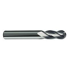 13/64" Dia. - 2-1/2" OAL - 30 Helix Bright CBD Ball Nose EM - 4 FL - Industrial Tool & Supply