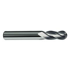 23/64" Dia. - 2-1/2" OAL - 30 Helix Bright CBD Ball Nose EM - 4 FL - Industrial Tool & Supply