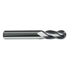 15/64" Dia. - 2-1/2" OAL - 30 Helix Bright CBD Ball Nose EM - 4 FL - Industrial Tool & Supply