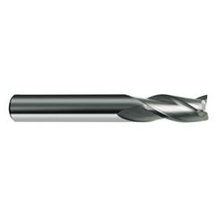 3/8 Dia. x 3 Overall Length 3-Flute Square End Solid Carbide SE End Mill-Round Shank-Center Cut-Uncoated - Industrial Tool & Supply