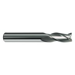1/4 Dia. x 2-1/2 Overall Length 3-Flute Square End Solid Carbide SE End Mill-Round Shank-Center Cut-Uncoated - Industrial Tool & Supply