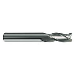 1/4 Dia. x 2-1/2 Overall Length 3-Flute Square End Solid Carbide SE End Mill-Round Shank-Center Cut-Uncoated - Industrial Tool & Supply