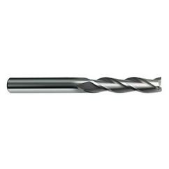 3/8 Dia. x 4 Overall Length 3-Flute Square End Solid Carbide SE End Mill-Round Shank-Center Cut-Uncoated - Industrial Tool & Supply