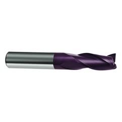 1/2 Dia. x 3 Overall Length 3-Flute Square End Solid Carbide SE End Mill-Round Shank-Center Cut-Firex - Industrial Tool & Supply