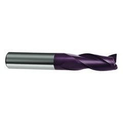 3/8 Dia. x 3 Overall Length 3-Flute Square End Solid Carbide SE End Mill-Round Shank-Center Cut-Firex - Industrial Tool & Supply