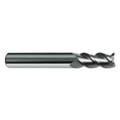 7/16" Dia. - 3" OAL - 45° Helix Bright Carbide End Mill - 3 FL - Industrial Tool & Supply