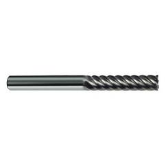 1/2" Dia. - 4-1/2" OAL - 45° Helix Bright Carbide End Mill - 6 FL - Industrial Tool & Supply