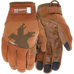 MCR Safety - Size L Leather or Synthetic Leather General Protection Work Gloves - Industrial Tool & Supply