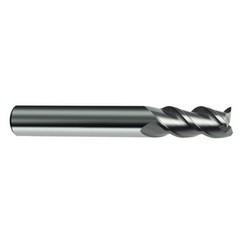 5.5mm Dia. - 57mm OAL - 45° Helix Bright Carbide End Mill - 3 FL - Industrial Tool & Supply