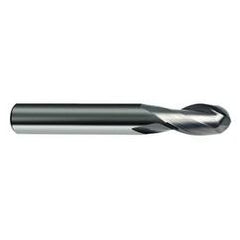 13/64" Dia. - 2-1/2" OAL - 30 Helix Bright CBD Ball Nose EM - 2 FL - Industrial Tool & Supply
