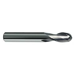 8mm Dia. - 63mm OAL - 30 Helix Bright CBD Ball Nose EM - 2 FL - Industrial Tool & Supply