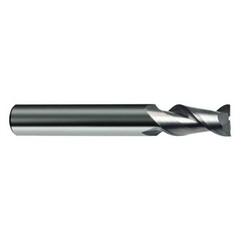 8mm Dia. - 63mm OAL - 45° Helix Bright Carbide End Mill - 2 FL - Industrial Tool & Supply