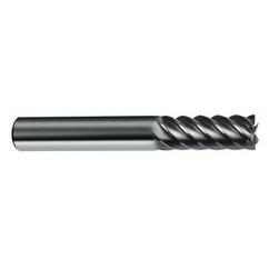 6mm Dia. - 57mm OAL - 45° Helix Bright Carbide End Mill - 6 FL - Industrial Tool & Supply