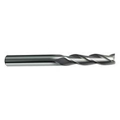 6mm Dia. - 75mm OAL - 45° Helix Bright Carbide End Mill - 2 FL - Industrial Tool & Supply