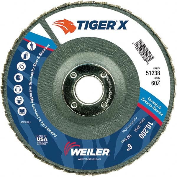 Weiler - Flap Discs Abrasive Type: Coated Flap Disc Type: Type 29 - Industrial Tool & Supply