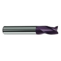 12mm Dia. x 73mm Overall Length 3-Flute Square End Solid Carbide SE End Mill-Round Shank-Center Cut-Firex - Industrial Tool & Supply