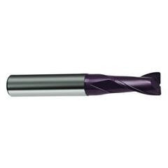 20mm Dia. x 104mm Overall Length 2-Flute Square End Solid Carbide SE End Mill-Round Shank-Center Cut-Firex - Industrial Tool & Supply