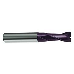 12mm Dia. x 83mm Overall Length 2-Flute Square End Solid Carbide SE End Mill-Round Shank-Center Cut-Firex - Industrial Tool & Supply