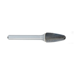‎SF-3 -3/8 × 3/4 LOC × 1/4 Shank × 2 OAL Round Nose Tree Carbide Medium Right Hand Spiral Burr - Industrial Tool & Supply
