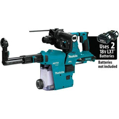Makita - 36 Volt 1-1/8" SDS Plus Chuck Cordless Rotary Hammer - 5000 BPM, 0 to 980 RPM, Reversible - Industrial Tool & Supply