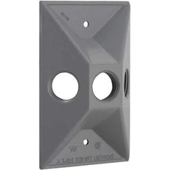 Hubbell-Raco - Weatherproof Box Covers Cover Shape: Rectangle Number of Holes in Outlet: 3 - Industrial Tool & Supply