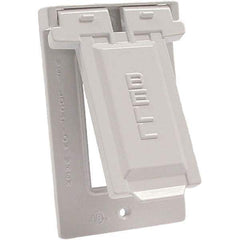 Hubbell-Raco - Weatherproof Box Covers Cover Shape: Rectangle Number of Holes in Outlet: 1 - Industrial Tool & Supply