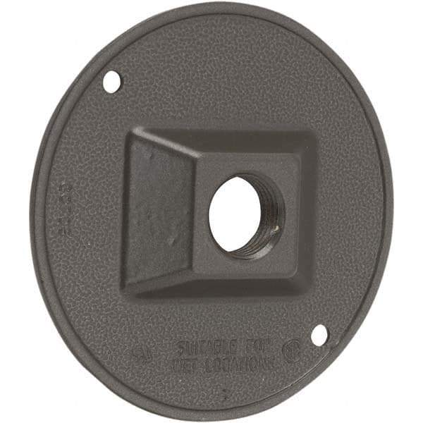 Hubbell-Raco - Weatherproof Box Covers Cover Shape: Round Number of Holes in Outlet: 1 - Industrial Tool & Supply