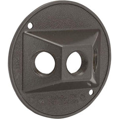 Hubbell-Raco - Weatherproof Box Covers Cover Shape: Round Number of Holes in Outlet: 3 - Industrial Tool & Supply