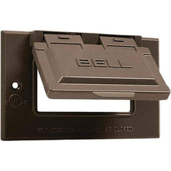 Hubbell-Raco - Weatherproof Box Covers Cover Shape: Rectangle Number of Holes in Outlet: 1 - Industrial Tool & Supply