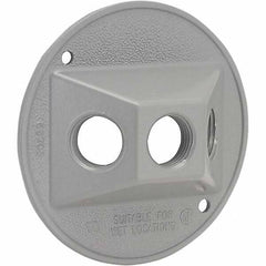 Hubbell-Raco - Weatherproof Box Covers Cover Shape: Round Number of Holes in Outlet: 3 - Industrial Tool & Supply