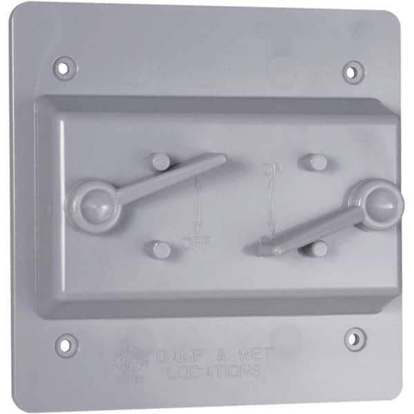 Hubbell-Raco - Weatherproof Box Covers Cover Shape: Rectangle Number of Holes in Outlet: 2 - Industrial Tool & Supply