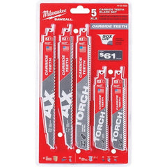 Milwaukee Tool - Reciprocating Saw Blade Sets Blade Material: Bi-Metal Minimum Blade Length (Inch): 6 - Industrial Tool & Supply