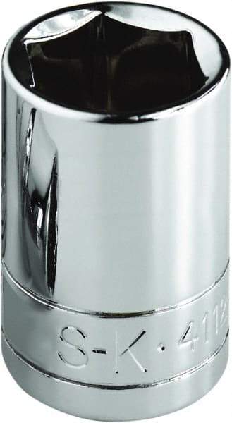 SK - 15/16", 1/2" Drive, Standard Hand Socket - 6 Points, Steel, Chrome Finish - Industrial Tool & Supply