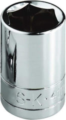 SK - 15/16", 1/2" Drive, Standard Hand Socket - 6 Points, Steel, Chrome Finish - Industrial Tool & Supply