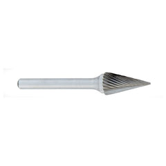 ‎SE-1 -6mm × 9mm LOC × 6mm Shank × 50mm OAL Egg Shape Carbide Medium Right Hand Spiral Burr - Industrial Tool & Supply